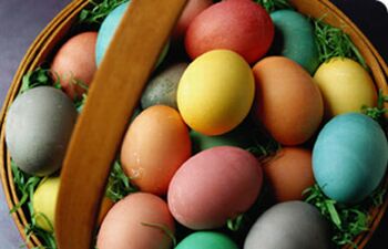 natural colored easter eggs