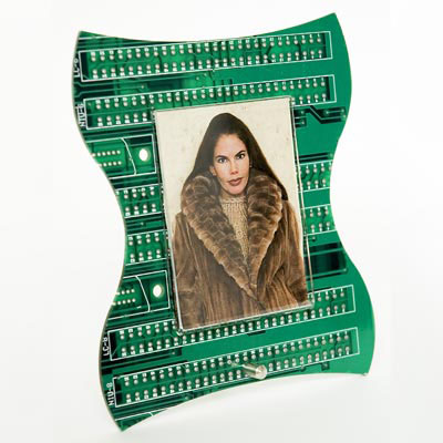 photo frame from recycled computer parts
