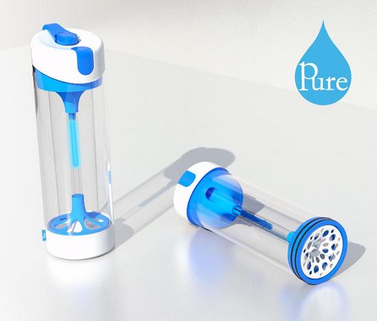 pure water bottle with uv light 1