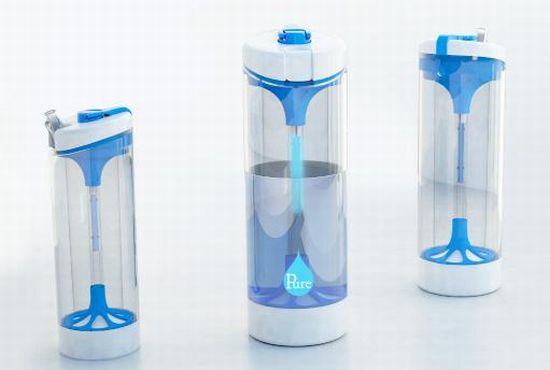 pure water bottle with uv light 7