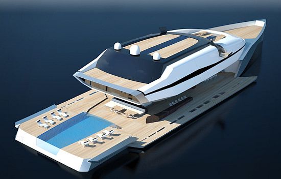 ra concept superyacht powered by a hybrid propulsi