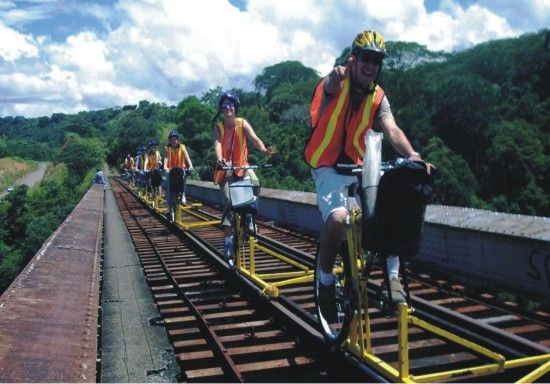 bicycle on railroad tracks