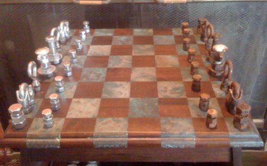 recycled chess set 4