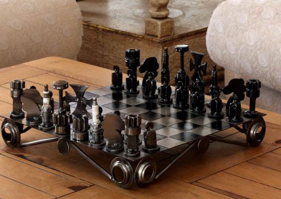 Boxing Themed 3D Printed Recycled Material Chess Board in