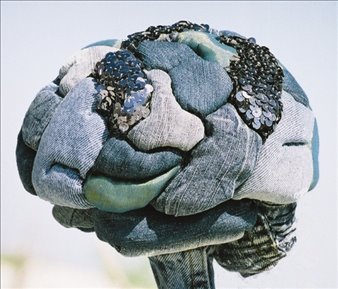 recycled jeans as human brain