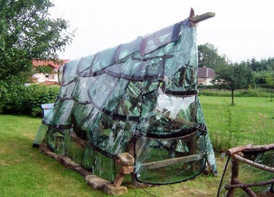 recycled windshield greenhouse 2