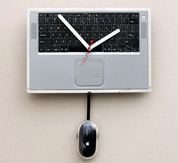 Recycled Apple Power book Cover Clock