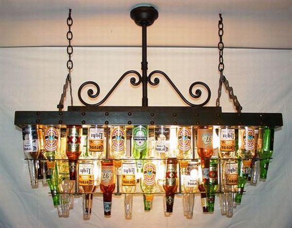 Recycle Beer Bottles And Cans, Recycled Beer Bottle Chandelier