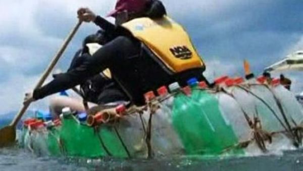 recycled garbage boat race
