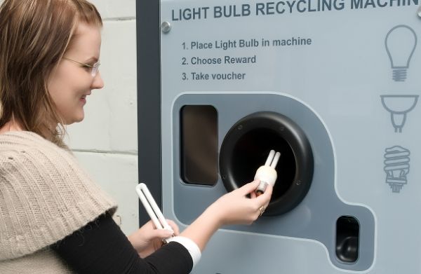 ReVend's crazy reverse vending machine allow recyclers to safely dispose of light bulbs and batteries