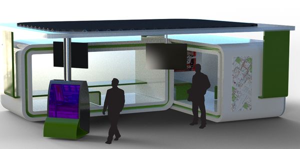 Rubix bus shelter uses solar energy to power up