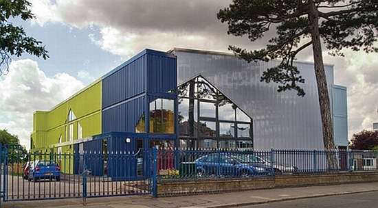 shipping container sports hall 2