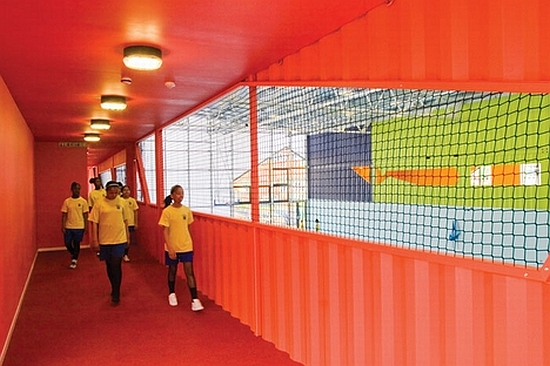 shipping container sports hall 3