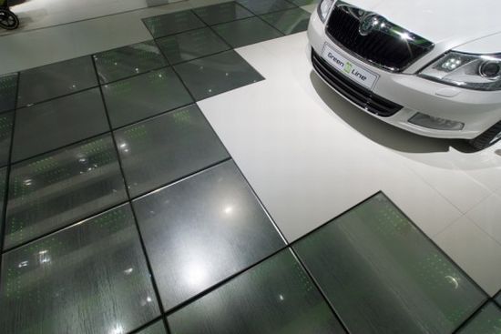 skodas energy harnessing floor tiles