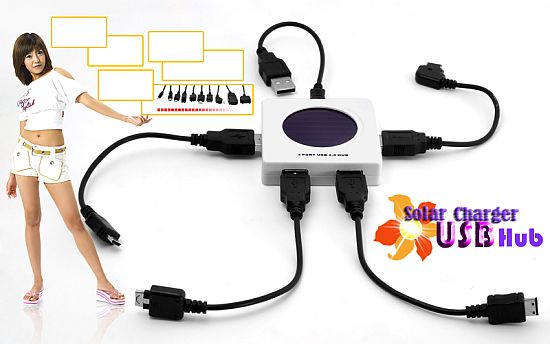 solar charger usb hub from china vasion 2