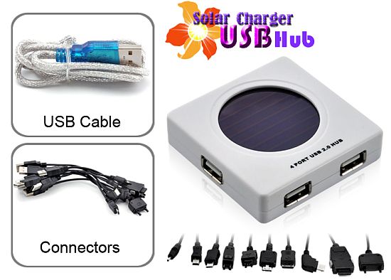 solar charger usb hub from china vasion 8