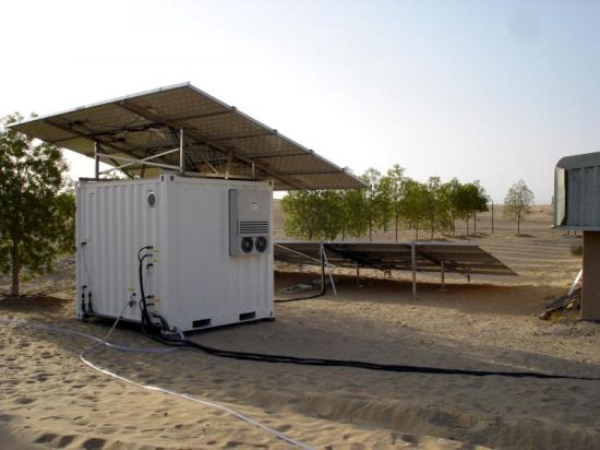 solar container solar and wind powered water purif