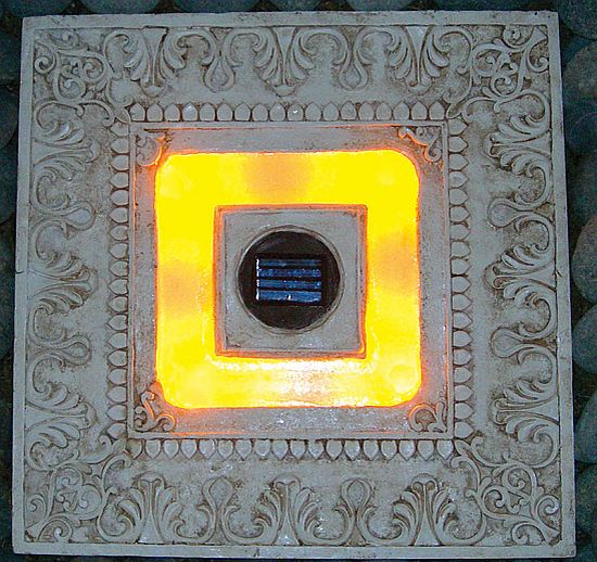 solar powered lighted stepping stone 1