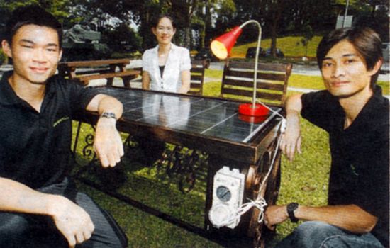 solar powered table top
