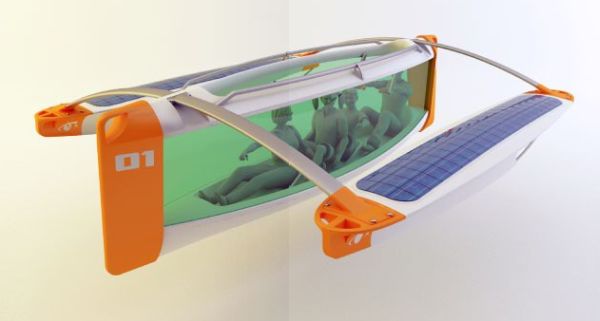 solar powered underwater boat