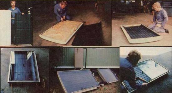 solar water heater from refrigerator scraps