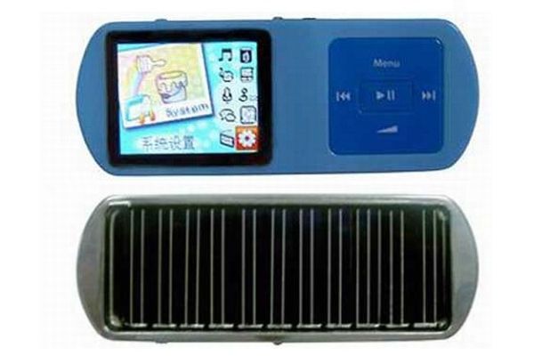 Solar powered mp4 player