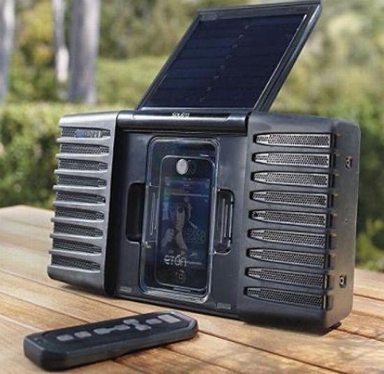 soulra solar powered ipod speaker