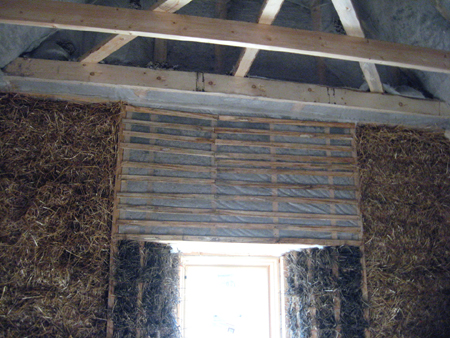 straw bale blow in insulation