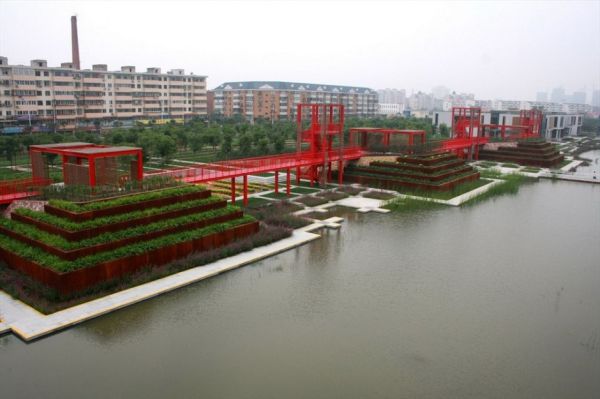Tianjin Bridged Gardens/Qiao Yuan Park by Turenscape