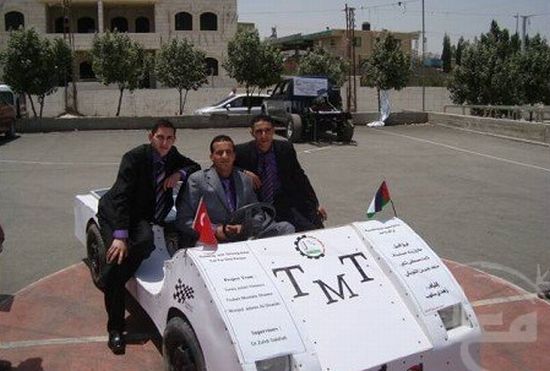 tmt solar electric car by palestine polytechnic un