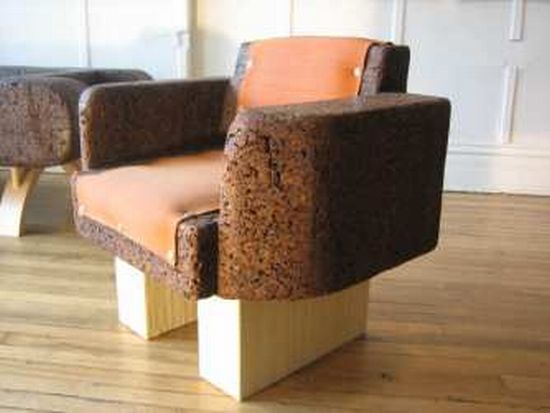 trendy recycled cork chair