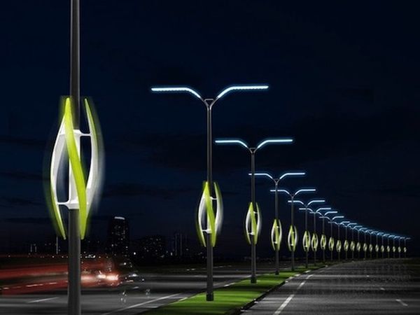 Turbine lights illuminate highways