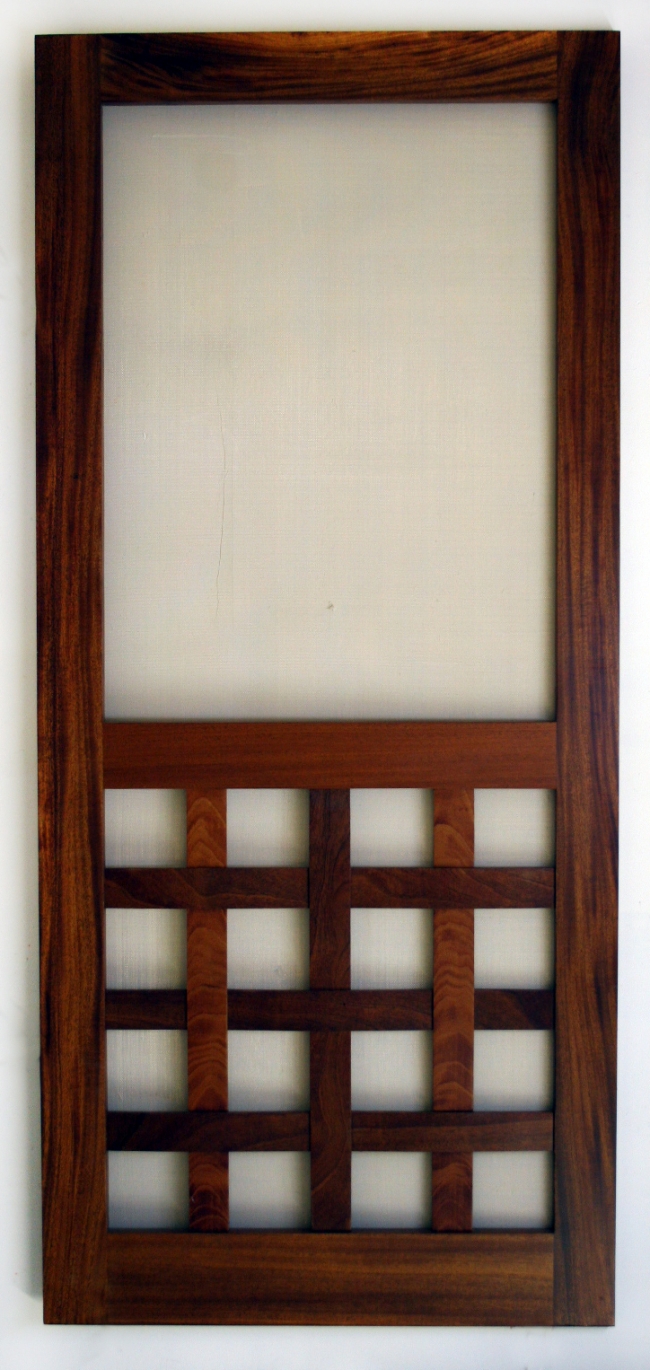 Wood screen door