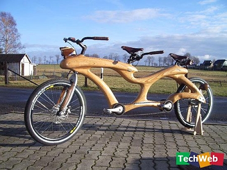 wooden bicylcle