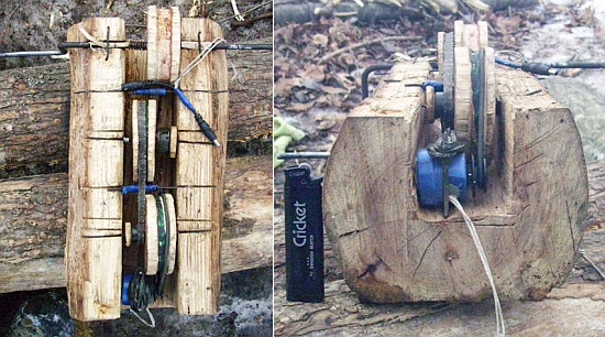 wooden cellphone charger