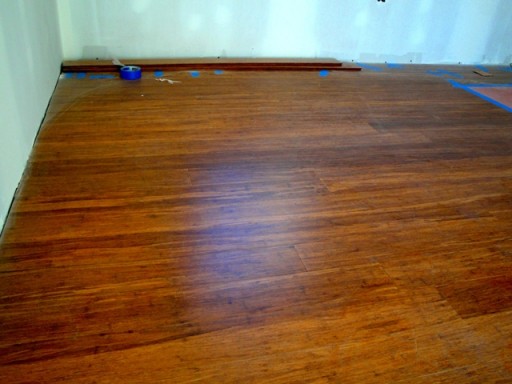 Woven bamboo flooring