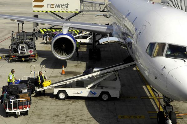 luggage handling airport Gran Canary, Canaries, Spain