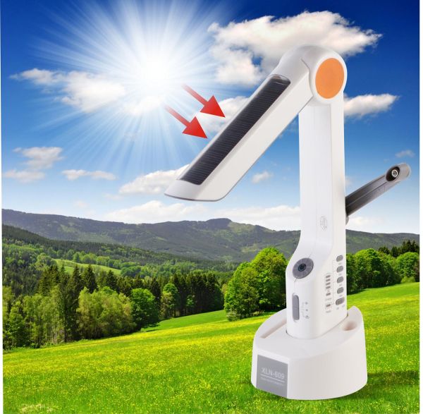 Super-Solar-Desk-Lamp-Crank-Flashlight-Radio-Charger-XLN-609-