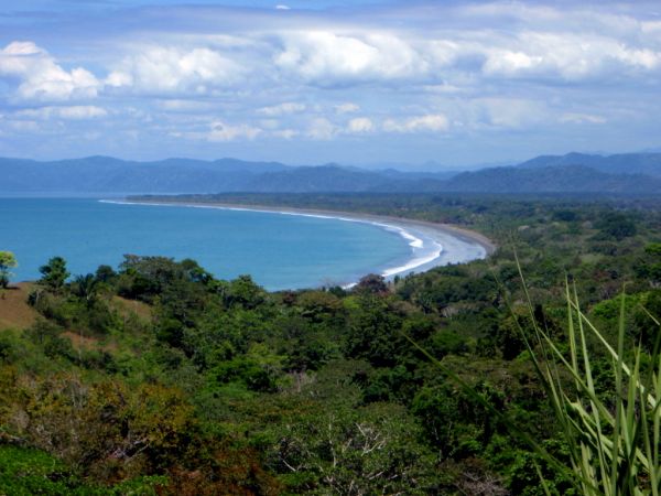 Playa Zancudo with Golfito Bay in the background