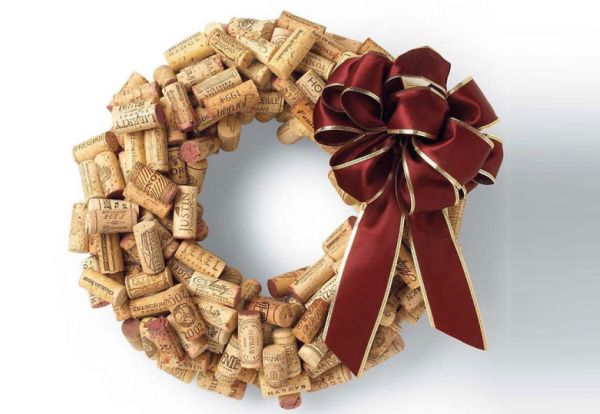 Wine cork wreath