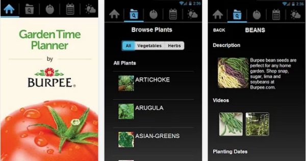 Garden Time Planner app