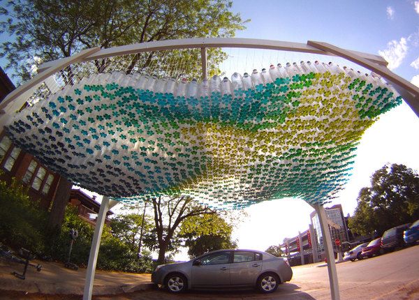 Recycled bottle canopy
