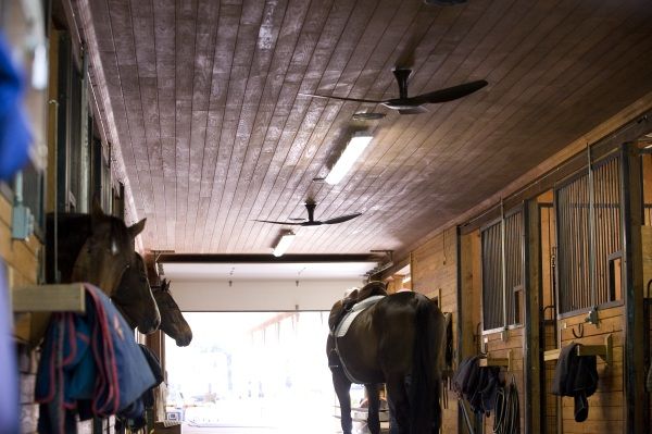 solar fans inside the barn