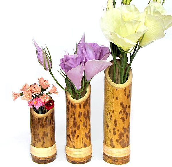 Bamboo flower vases