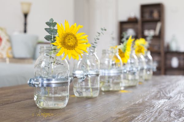 Mason jar Vase