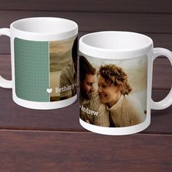 Mini hearts personalized photo mug