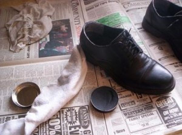 Polish your shoes with old socks