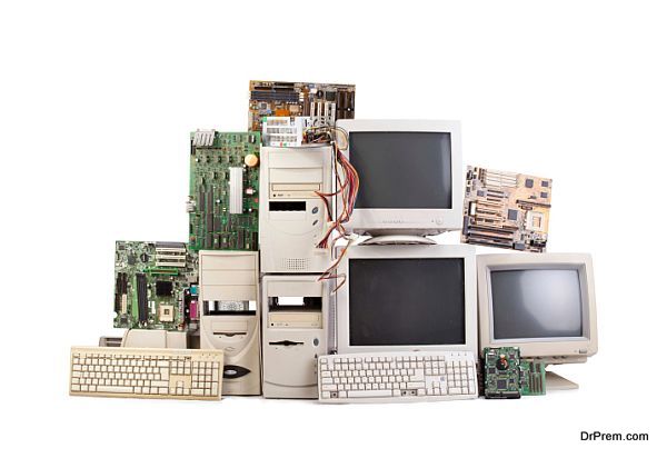 old computer and electronic waste