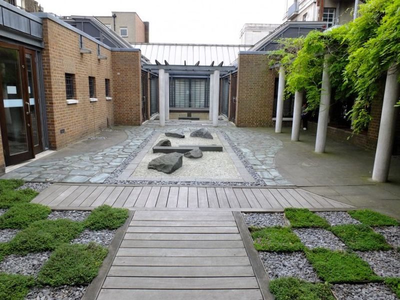 The Japanese Roof Garden, situated in Central London,