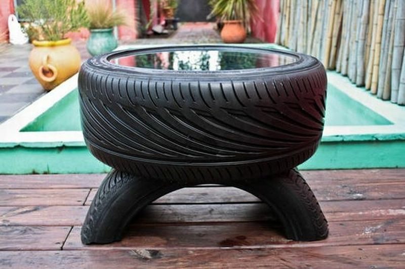 Tire coffee table